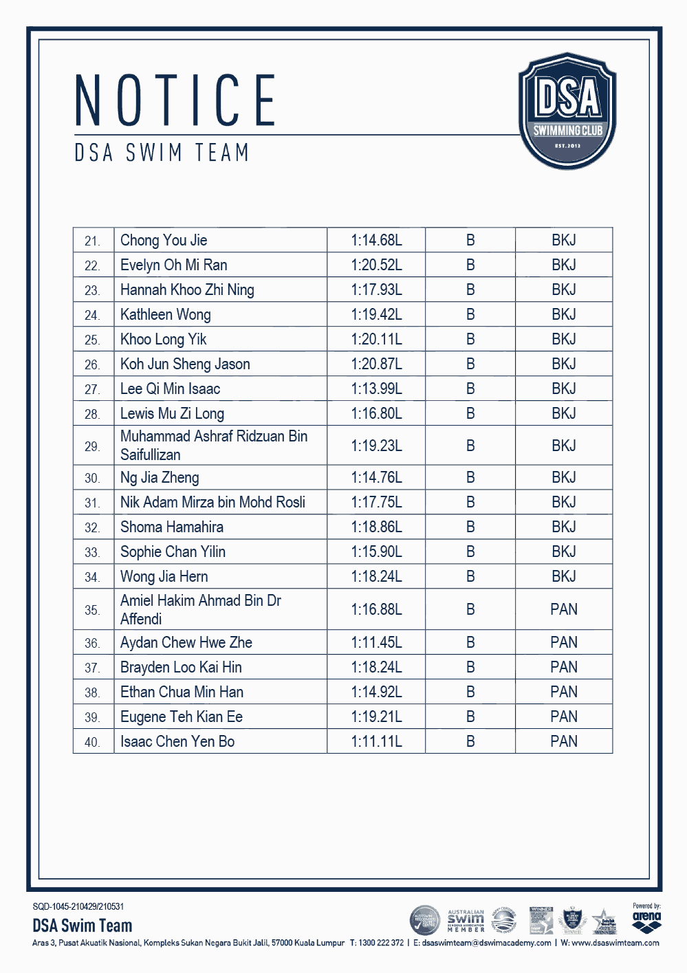 DSA-Swim-Team-Test-Set-Qualifiers-May-21