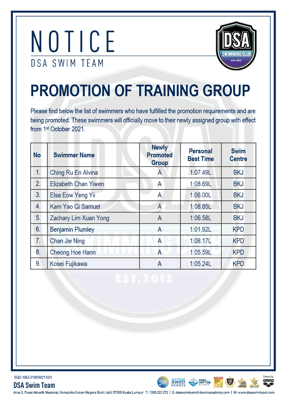 Promotion-of-Training-Groups