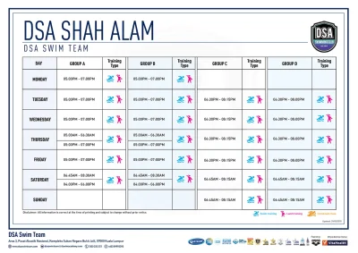 PAN Squad Training Calendar